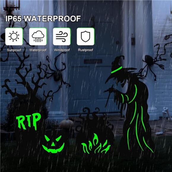 Halloween Yard Signs Outdoor Decorations,3 Pack Warerproof Scary Witch - Picture 3 of 8